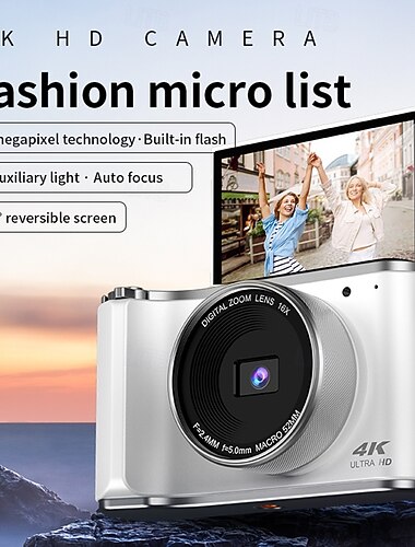 רטרו אופנה מצלמה דיגיטלית 64 מגה פיקסל עדשת 4k hd cmos hd מצלמת צילום זווית רחבה עדשת זווית אופציונלית