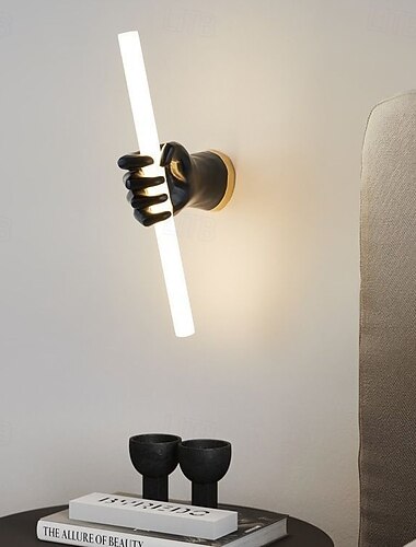  unik handformad vägglampa med led-remsa idealisk för modern heminredning 110-240v 20w