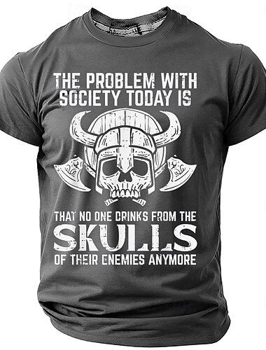  Men's Funny T Shirt Short Sleeve T shirt 3D Print Crew Neck Shirt Fashion Daily Street Daily Black Green Dark Gray Summer Spring Clothing Apparel S M L XL XXL XXXL