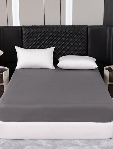  1pc Solid Colored Bedding Fitted Sheet Only(no Pillowcases) Elastic Band Around Mattress Easy Care
