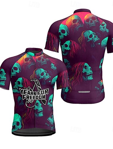 Per uomo Maglia da ciclismo Manica corta Bicicletta Maglietta Maglietta / Maglia con 3 tasche posteriori Ciclismo da montagna Traspirante Asciugatura rapida Design anatomico Ad alta capillarità Nero