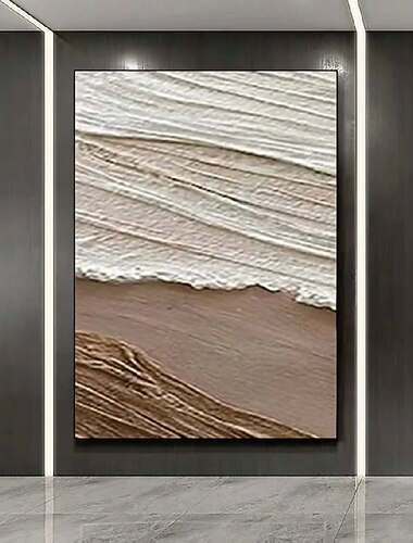  grande peinture à l'huile abstraite marron peinture à l'huile abstraite peinture à l'huile grise peinture faite à la main art de bureau moderne peinture pour décoration murale de salon