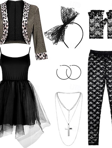  Retro Antiguo Años 80 lujoso Vestidos Traje de cosplay Accesorios Estrella del pop Balancín Mujer Mascarada Fiesta Desfile del orgullo Mes del Orgullo Adulto 1 Par de Pendientes Cima Vestido