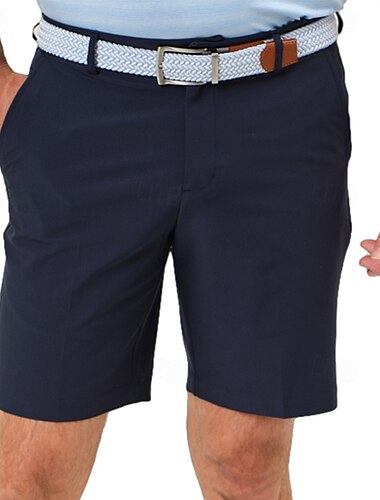  Herren Shorts Kurze Hosen Kleid-Shorts Kurze Golfhosen Tasche Gerade geschnitten Glatt Schnelltrocknend Kein Eisen Knielänge B¨¹ro Geschäft Täglich Modisch Strassenmode Blau Khaki elastisch