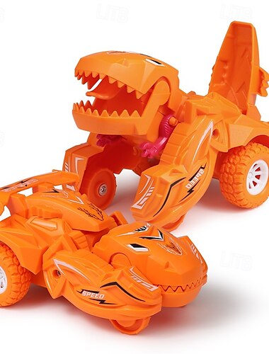  Carro de brinquedo dinossauro transformador 2 em 1 - automático &operação manual abs durável azul - presente perfeito para os jovens no natal dia das bruxas ação de graças para o inverno