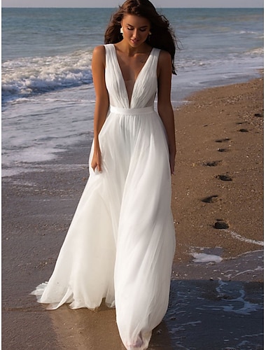  Hochzeitskleider Ballkleid V Ausschnitt Schulterfrei Reguläre Träger Kirchen Schleppe Tüll Brautkleider Mit Plissee Gerafft 2025