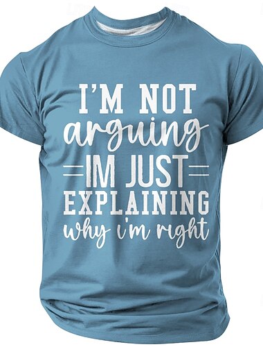  Men's Funny T Shirt Short Sleeve T shirt 3D Print Crew Neck Shirt Fashion Daily Street Daily Light Blue Black Blue Summer Spring Clothing Apparel S M L XL XXL XXXL