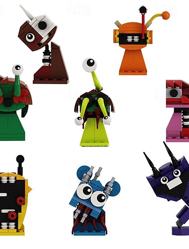  Sprunki Bausteine Set Sprunki Spielzeug Actionfigur DIY Modellbausatz für Jungen Mädchen 8-14 Kreative Horror Musik Spielrolle für Fans Erwachsene Weihnachtsdeko Sammlergeschenk