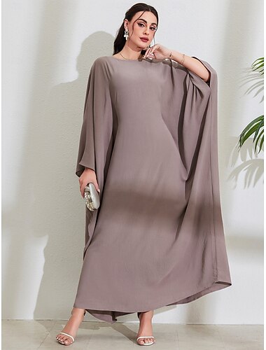  Damen Kleid Abaya Kaftan Dubai islamisch arabisch Muslim Ramadan Erwachsene Kleid