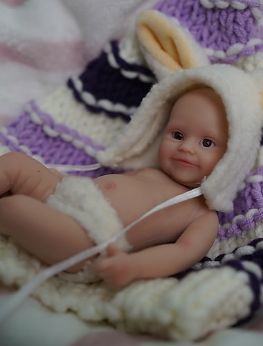  Poupées bébé reborn miniatures réalistes fabriquées à la main en silicone, accessoires surprise inclus pour les enfants de 3 à 6 ans - ensemble de poupée nouveau-né réaliste
