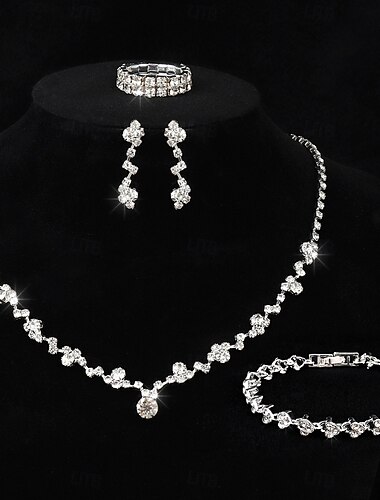  Brautschmuck-Sets 1 Aleación Haken Halsketten Armbänder Damen Modisch Stilvoll Niedlich Schick Geometrische Form Schmuck-Set Für Party