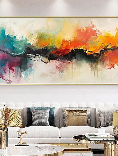  מינטורה ציורי שמן מופשטים בעבודת יד על בד קישוט אמנות קיר תמונה מודרנית לעיצוב הבית ציור מגולגל ללא מסגרת ללא מסגרת