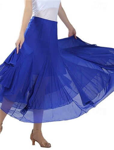  elegant ballroom dancing vals dans party lang swing mesh skjørt