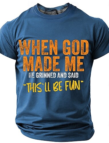  Herr Rolig T-shirt Kortärmad T-shirt 3D-tryck Rund hals Skjorta Mode Dagligen Gata Dagligen Svart Blå Grön Sommar Vår Kläder S M L XL XXL XXXL 4XL