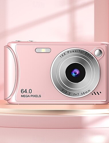  Autofokus 64 MP 4K Gesichtserkennung 2,4 Zoll 18-fach Zoom 650 mAh Akku Pocket Cinema Digitale Kompaktvideokameras