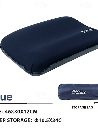  1 Stück Outdoor-3D-Schwammkissen mit automatischem aufblasbarem Kissen, bequemes Reisekissen, leicht aufzublasen und zu entleeren, für Camping, Wandern, Nackenstütze, kompakte und leichte