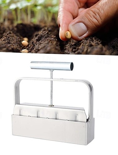  grondblokker, 4-cel grondblokmaker 2 inch met 3 maten zaadpennen, handzame zaadblokmaker met comfortabele handgreep, tuinblokgereedschap voor zaaien, stekken, kassen