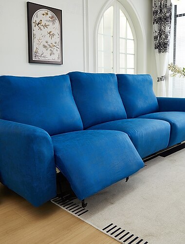  1/2/3 Sitzer Sofabezug für Relaxsessel aus PU-Leder, wasserdicht, einfarbig, elastisch, Schonbezüge für Einzelsofas, für Zuhause und Hotel