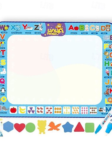  extra grote herbruikbare waterverfmat extra grote herbruikbare waterverfmat - kleurrijk doodle canvas voor jongeren &Familie plezier creatieve kunst activiteit deken