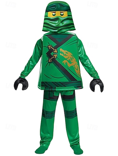  Ninja Cosplay-kostym Kläder Roliga kostymer Cosplay Pojkar Flickor Barn Prestanda Fest Halloween Karnival Mardi Gras Lätt karnevalsdräkt