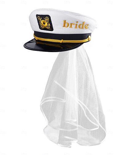  FUTURA NOVIA Accesorios para despedidas de soltera Sombrero de capitán Adulto Mujer Boda Despedida de Soltera Carnaval Disfraz de carnaval fácil