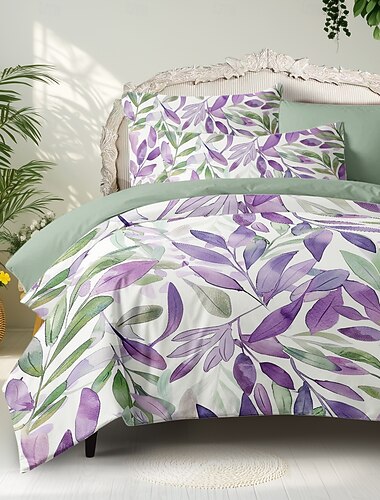  set copripiumino vintage geometrico set di piante tropicali in cotone set morbido set di biancheria da letto di lusso in 3 pezzi set decorazioni per la casa regalo twin completo king size copripiumino