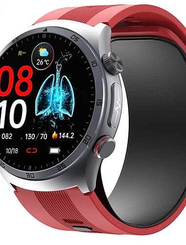  Smart Watch Blutdruckmessung Luftpumpe Airbag-Typ genaues EKG Elektrokardiogramm Temperaturüberwachung Schrittzähler kompatibel mit Bluetooth-Anruf mit Android iOS Frauen Männer lange Standby