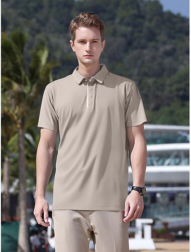  Herren poloshirt Schwarz Marineblau Kaki Kurzarm Shirt Golfkleidung, Kleidung, Outfits, Kleidung