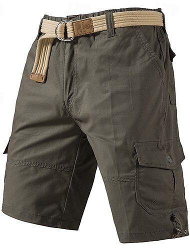  Herre Cargoshorts Shorts Bermudashorts Multi lomme Rett ben عادي Pustende Fukttransport Knelengde utendørs Avslappet Camping & Vandring Mote Gatemote Army Yellow Svart