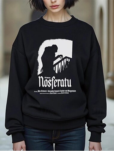  Nosferatu Vampiros Drácula Moletom Pullover Personagem Arte Gráfica Para Homens Mulheres Unisexo Adulto Baile de Máscaras Hot Stamping Festa Casual / Diário