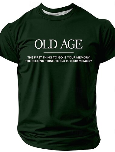  Homme Marrant Old Man T shirt Manche Courte T-shirt 3D effet Col Ras du Cou Chemise Mode du quotidien Plein Air du quotidien Noir Bleu Vert Eté Printemps Vêtement Tenue S M L XL XXL XXXL
