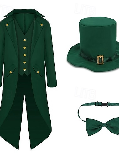  Alf irsk Karneval kostume Dragter tailcoat Retro / vintage Middelalderkostumer Renæssance Herre Voksne Ydeevne Fest Halloween Karneval Nemt karnevalskostume