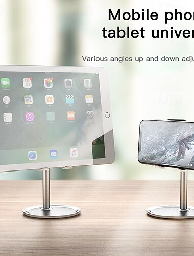  Soporte de teléfono móvil de aleación de aluminio, soporte de escritorio con ángulo ajustable, elevación, extensible, conveniente transmisión en vivo, soporte de tableta de escritorio perezoso k1