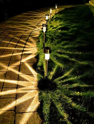  5 stücke solar kleine rohr lampe für den außenbereich hof garten pfad zaun rasen hochzeit festival atmosphäre dekorative lampe