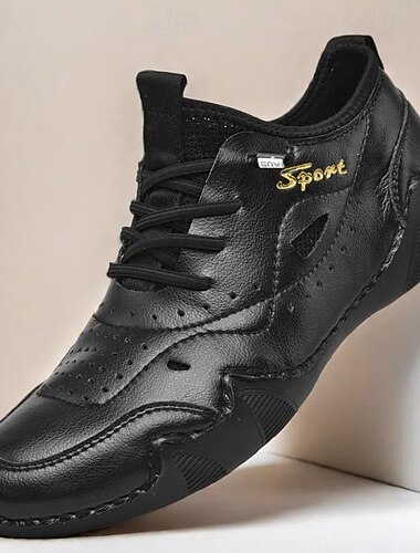  weiße sportliche Herren-Sneaker aus Kunstleder mit perforiertem Design, leicht und bequem, ideal für Freizeit- und Outdoor-Aktivitäten