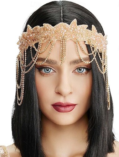  Loucos anos 20 Anos 20 Faixa De Cabelo Estilo Melindrosa O Grande Gatsby charleston Franjas Mulheres Natal Ano Novo Dia dos namorados Festa Baile de Formatura Festa de Solteira Adulto Decoração de
