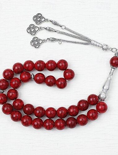  Herren Damen Tulsi Japa Mala Gebetsperlen Dubai islamisch 33 Perlen arabisch Muslim Ramadan Erwachsene Armbänder Party