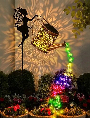  zewnętrzne wodoodporne solarne oświetlenie ogrodowe wróżka czajnik lampa trawnikowa ogród bożonarodzeniowy basen ogród zewnętrzny kemping atmosfera wystrój oświetlenie