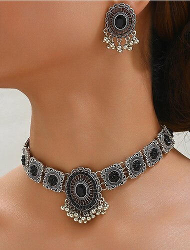  Conjuntos de joyas para novias, 1 juego de pendientes de aleación de diamantes de imitación, collar, conjunto de joyas artísticas de moda elegante para mujer para bodas, invitados a la boda, fiesta,