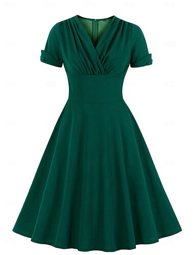  Elegant Retro Vintage 1950er Kleid Swing-Kleid Damen Karneval Maskerade Alltagskleidung Junggesellinnenabschiedsparty Erwachsene Kleid Abschlussballkleider