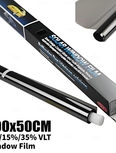  Película adesiva para janela de carro 50x300cm, proteção solar, anti-uv, opaca, para carro, quarto, banheiro