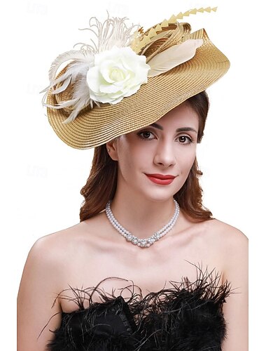  chapéus de festa do chá fascinators para mulheres kentucky derby headpiece pena de pavão casamento headwear headpiece nupcial