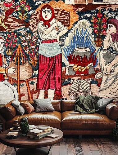  Ethnisch Vintage hängender Wandteppich Wandkunst großer Wandteppich Wandmalerei Foto Hintergrund Decke Vorhang Heim Schlafzimmer Wohnzimmer Dekoration