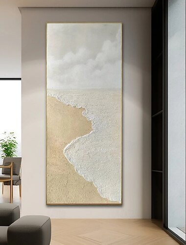  grote bruine abstracte golf olieverfschilderij handgemaakte grijze handgemaakte schilderij moderne kantoor kunst voor woonkamer muurdecoratie golf strand schilderij golf oceaan schilderijen