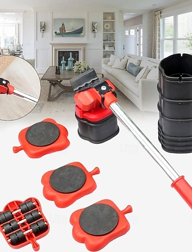  zware meubellifter 4 apparaatrolglijders met 330 lbs draagvermogen wielen meubelliftverplaatser gereedschapsset - meubelverhuizers met wielen zware meubelverplaatsingsglijders apparaatrollen