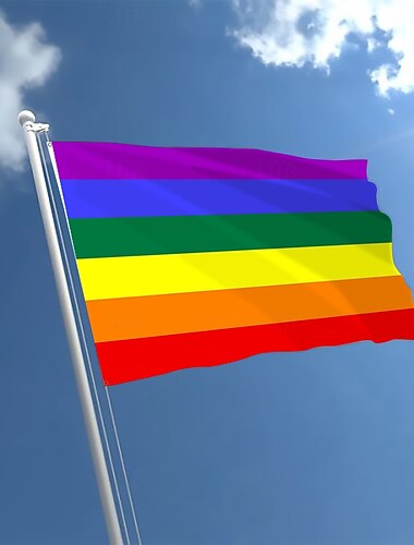  Juni Pride Monat LGBTQ LGBT Pride Fahne Regenbogen Außen Innen mit Ösen Haus Garten Dekoration Feiertagsbanner Schild Frohen Stolz