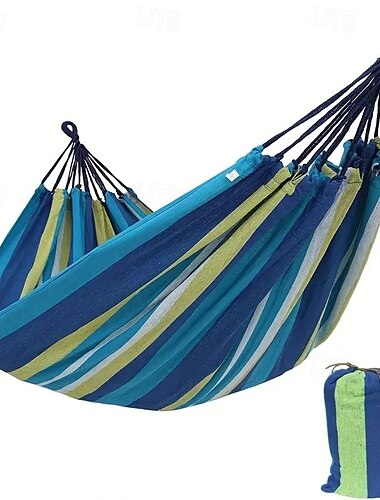  Outdoor-Resthängematte Garten Camping Hängematte tragbare Hängematte mit Handtasche geeignet für Hof Hof Hinterhof Veranda Reise