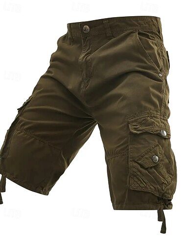  Per uomo Pantaloncini cargo Shorts Pantaloncini Estivi Multi-tasche Tasca con Patta Semplice Comodità Indossabile Lunghezza al ginocchio All'aperto Sport Quotidiano Moda Casual Nero Blu