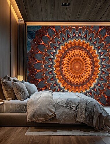  Mandala Bohemian Wandteppich Wandkunst Großer Wandteppich Wandmalerei Fotohintergrund Deckenvorhang Wohnraum Schlafzimmer Dekoration