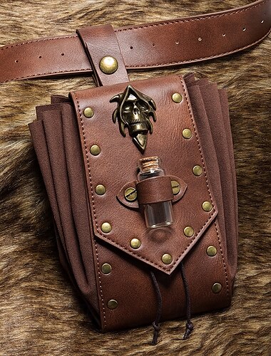  Retro Vintage Mittelalterlich Renaissance Tasche Gürteltasche Würfelbeutel Pirat Wikinger Ranger Herren Damen Unisex Seeräuber Fantasie Steampunk Halloween Karneval Leistung Party LARP Erwachsene